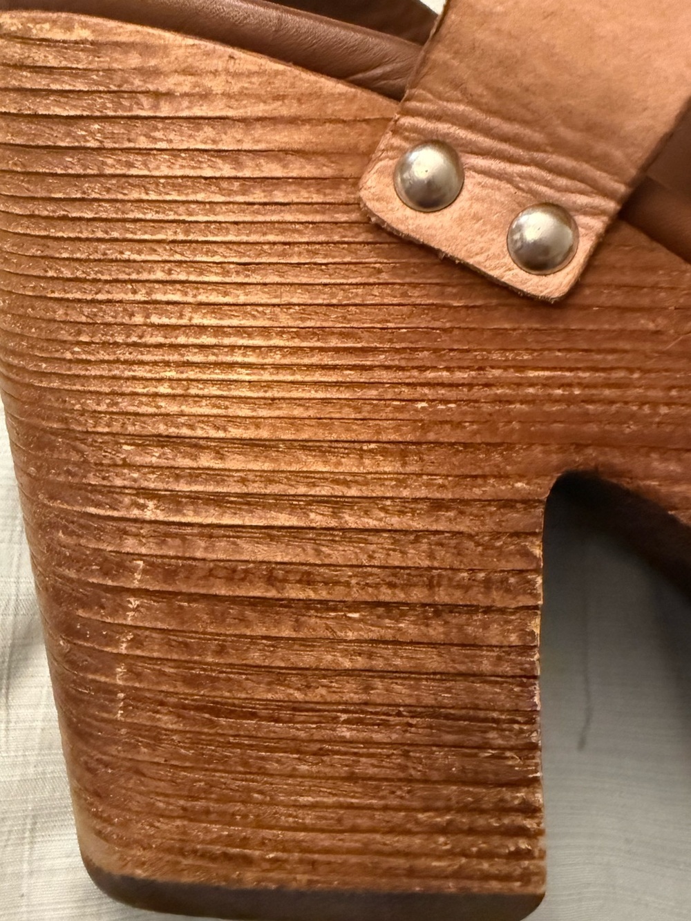 Kork-Ease Tan Leather Platform Sandals - Picture 6 of 9